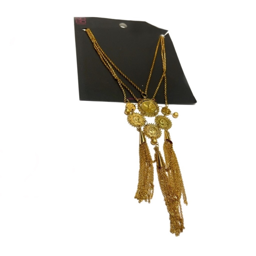 NOBO GOLD TONE WITH LOT OF COINS & ELEMENTS ASSEMBLER NECKLACE